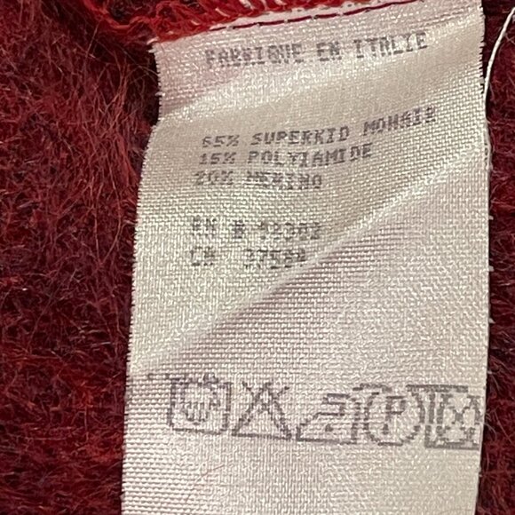J. LINDEBERG Long Sleeve Turtleneck Pullover Mohair Blend Deep Red - L - Picture 12 of 12